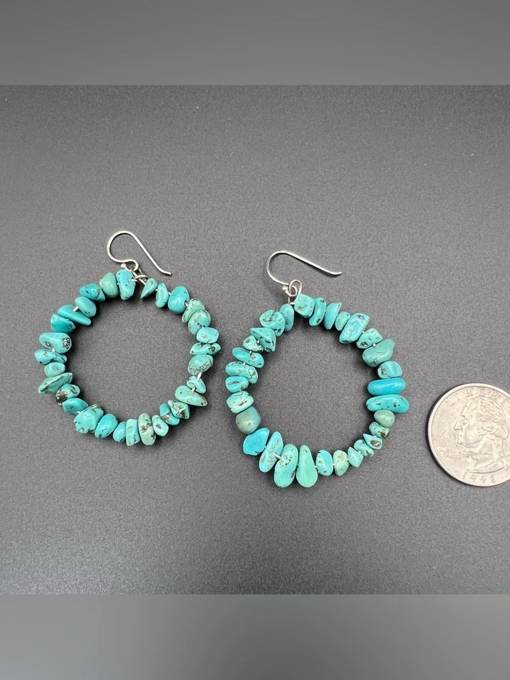 925 Sterling Silver turquoise nugget